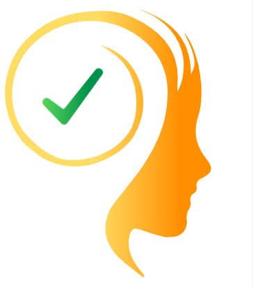 Soch Matters head profile with a checkmark inside a golden circle
